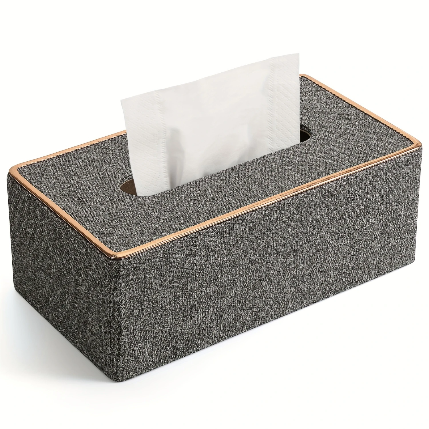 1pc, Tissue Box, PU Leather Large Tissue Box,  Daily Use Desktop Tissue  Box, Suitable For Bedroom, Living Room And Car,  Decora