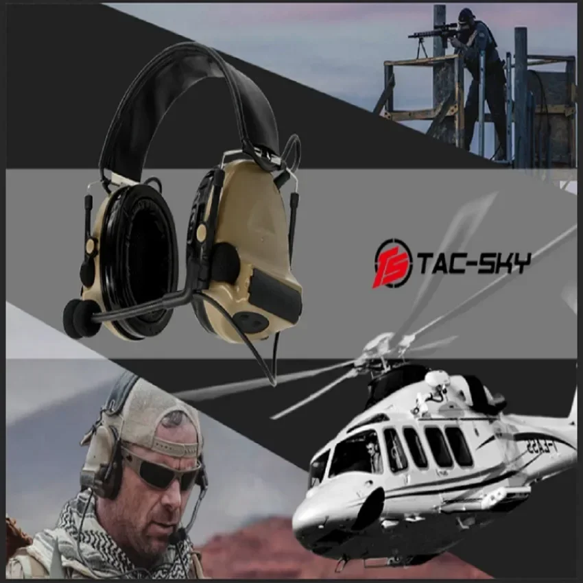 TAC-SKY Tactical Headset COMTA II Hearing Protection Noise Reduction Airsoft Headphone Electronic Shooting Earmuff With U94 PTT