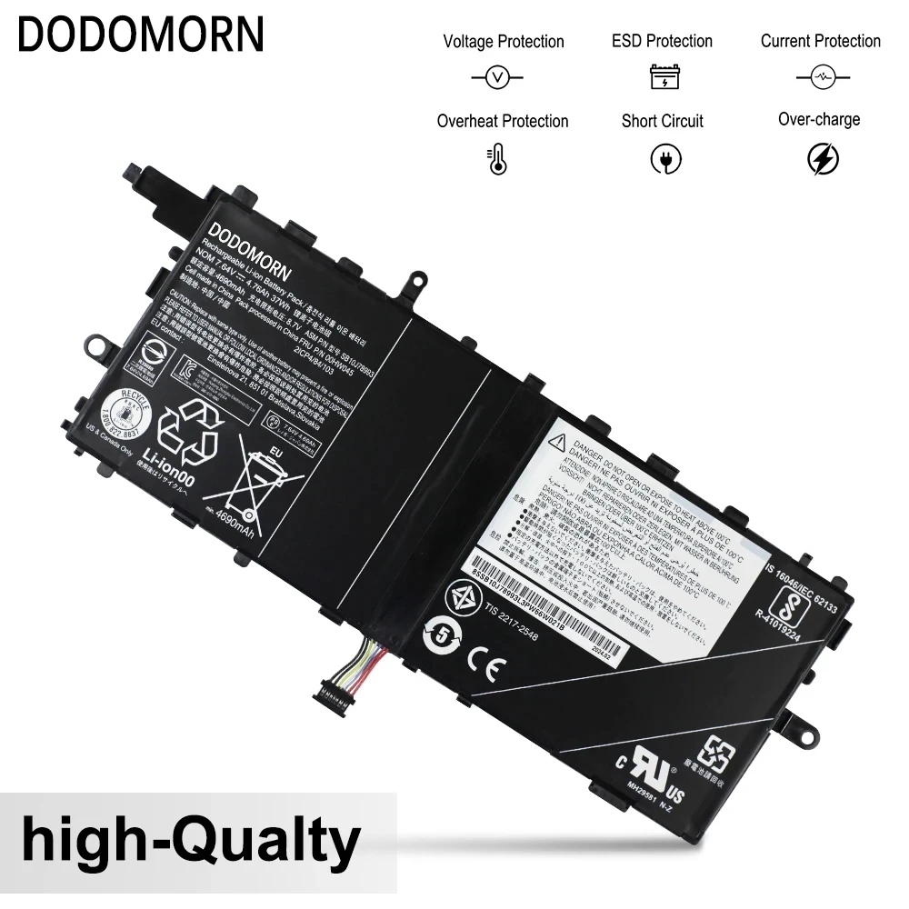 Imagem -03 - Bateria do Portátil para Lenovo Thinkpad x1 Tablet Series Novo Sb10j78993 Série 00hw046 00hw045 Sb10j78994 7.64v 37wh 4.76ah Anos de Garantia