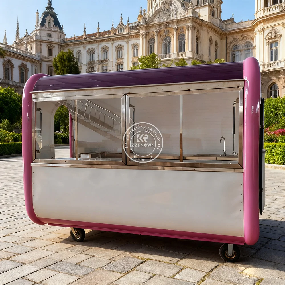 

Portable Outdoor Kitchen Food Truck Trailer Cart Mobile Snack Bar Ice Cream Truck Tent Caravan - Ideal for Camping And Catering