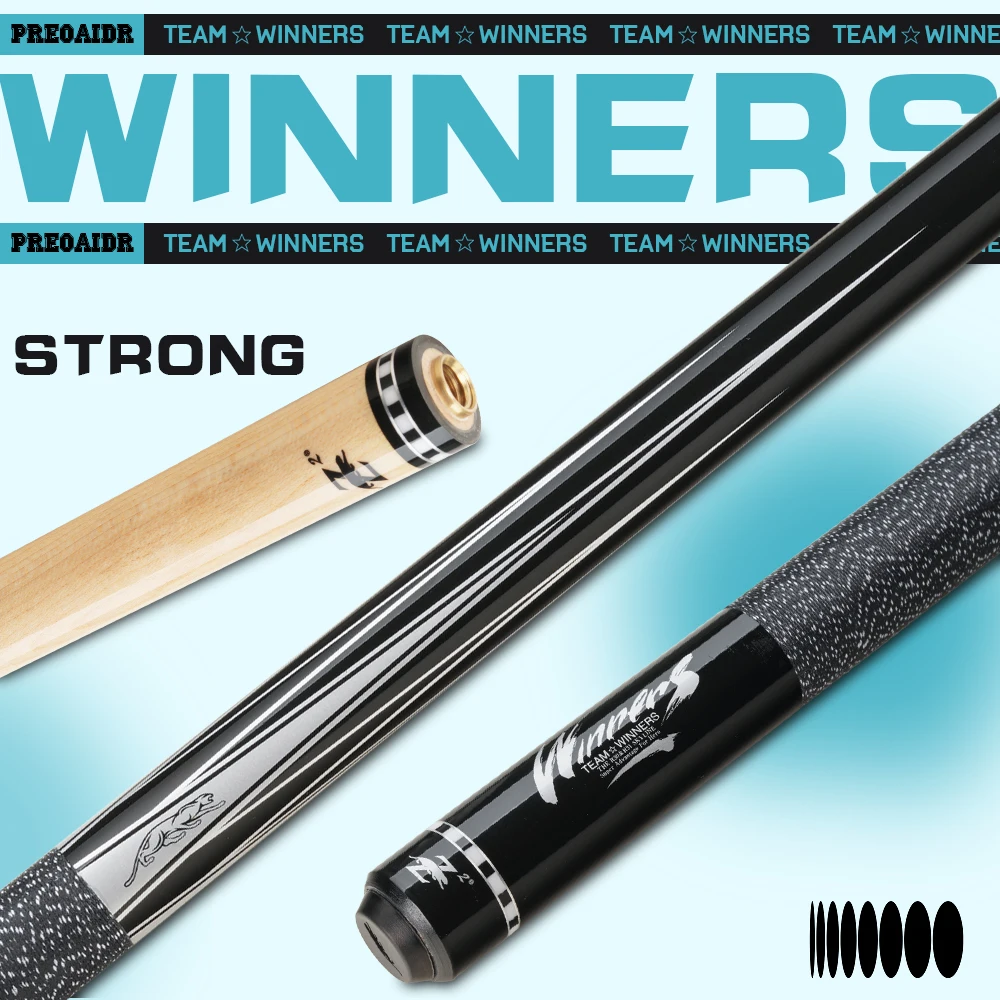 

PREOAIDR 3142 Winners Billard Pool Cue Maple Shaft 12.5/11.8/10.8mm Rainbow Tip Joint Free Gifts Chinese Billiards Stic