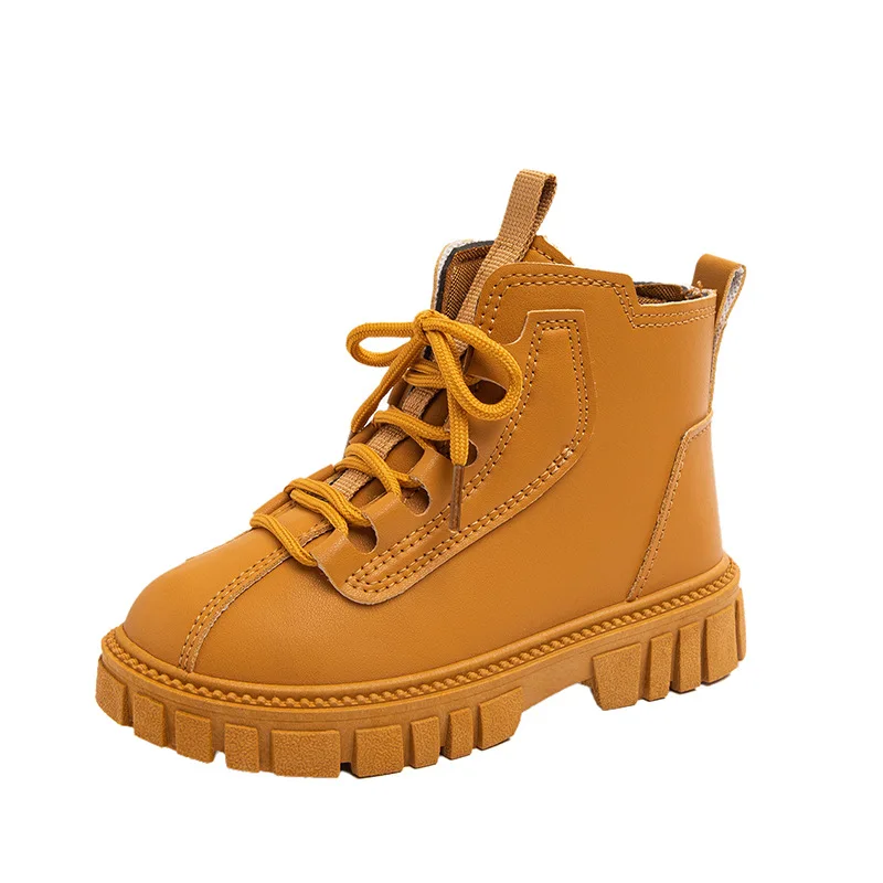 Kids Shoes New 2024 Fashion Leather Comfortable Children\'s Short Boots Autumn Winter Boys Sports Running Girls Casual Snow Boots