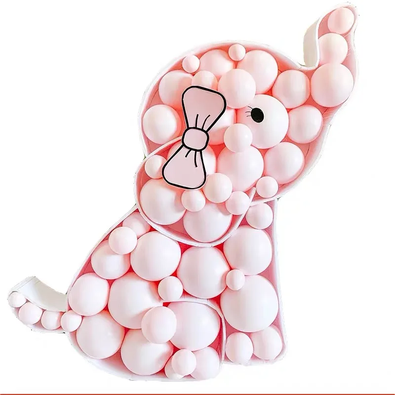 110cm Elephant Balloon Frame DIY Mosaic Balloons Filling Box Baby Shower Birthday Weeding Anniversary Party Decoration KT Board