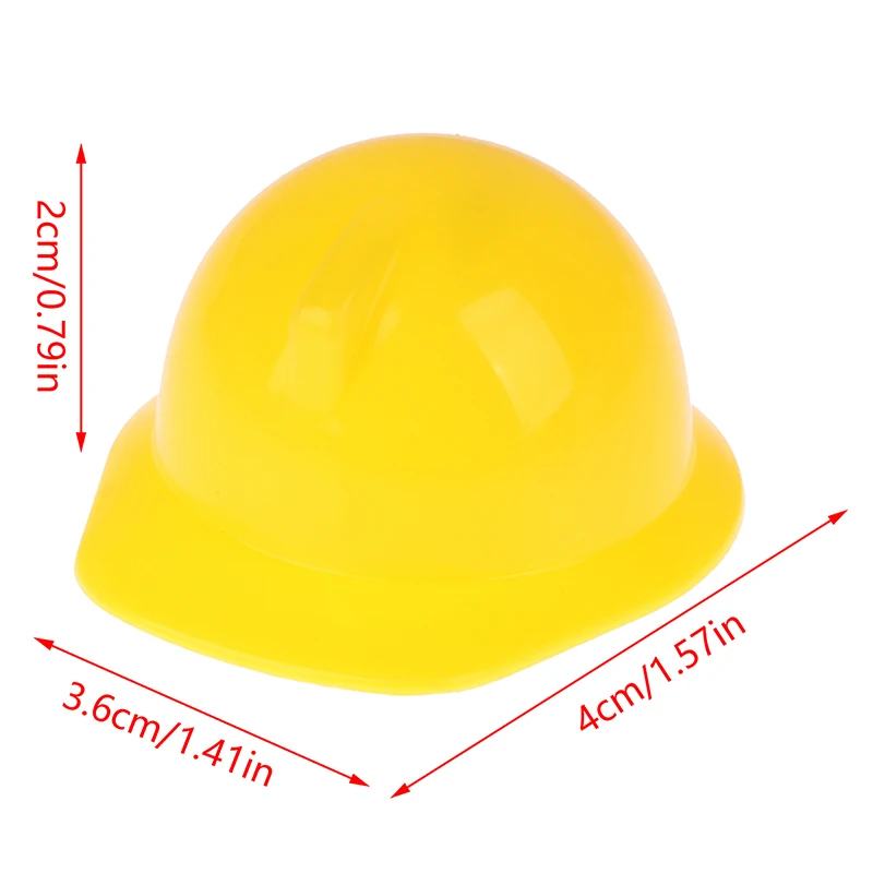 10Pcs Mini Doll Helmet 1:12 Dollhouse Miniature Safety Helmet Model Doll Decor Toy Doll House Accessories