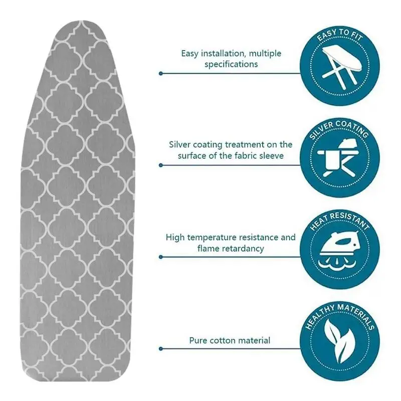 Universal Ironing Board Cloth Durable Ironing Board Cover Pad Heavy Heat Resistant Resistant Scorch Printed Padded