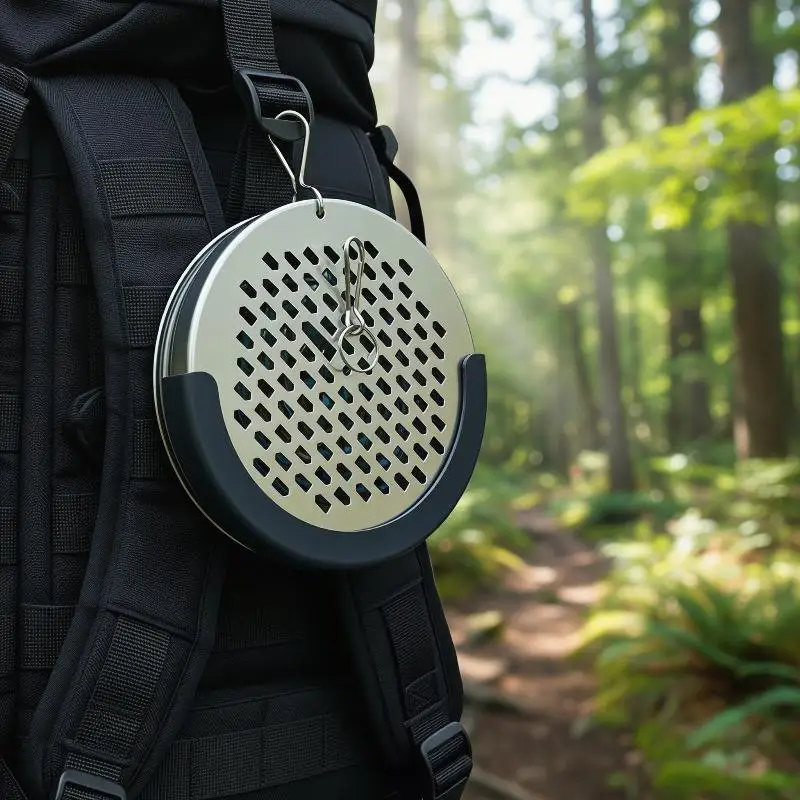 1pc Portable Mosquito Coil Holder Fireproof Anti Scald Design With Hanging Hook For Home Camping Outdoor Use