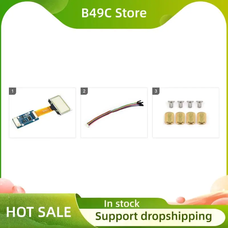 

B49C, 2 комплекта, 1,51-дюймовый прозрачный OLED-синий модуль дисплея, интерфейс 128X64 SPI/I2C