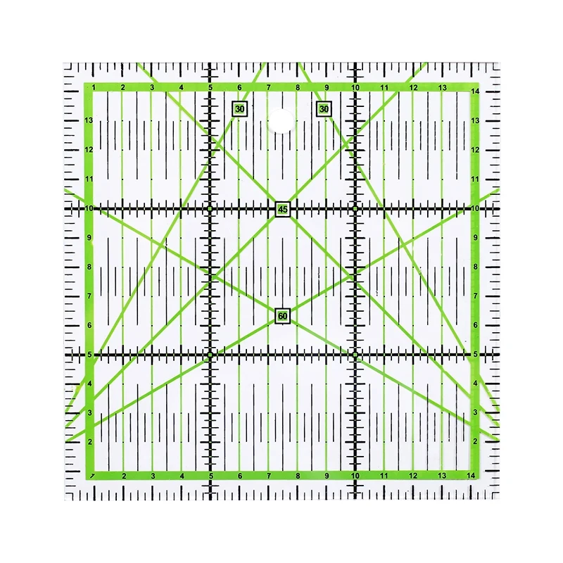 Fenrry 1Pc Acrylic Sewing Ruler 15*15 cm Square Drawing Measuring Patchwork Ruler Cloth Cutting Ruler DIY Sewing Craft Tools