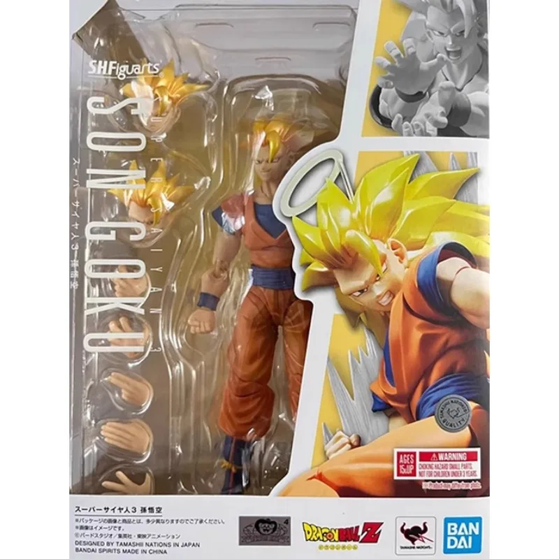 متوفر في المخزون بانداي دراغون بول زد سون جوكو SHF كاكاروتو سوبر سايان 3 S.H.Figuarts نماذج شخصيات الحركة مجموعة أنيمي