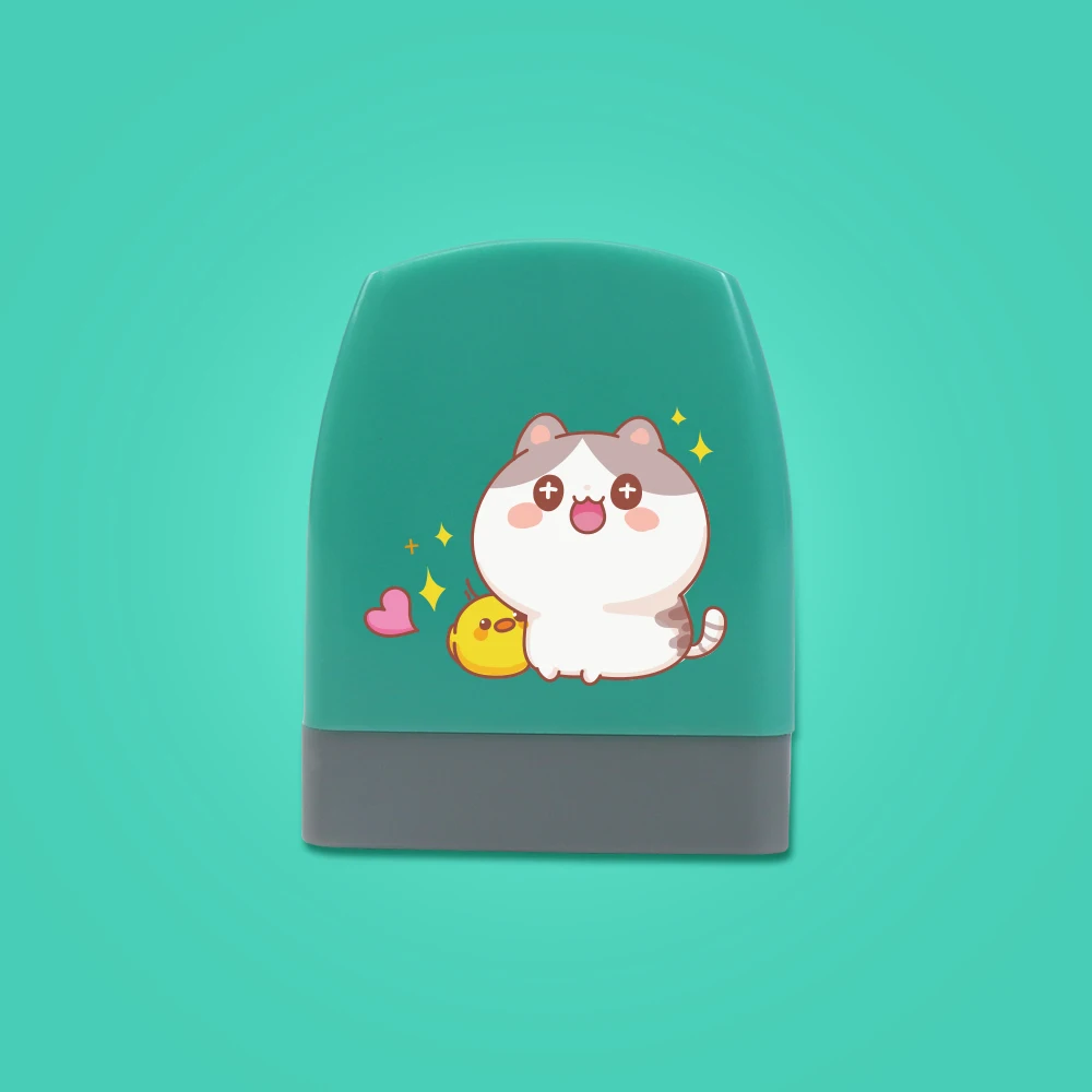 1pc Personalize Custom Name Stamp Cat Rabbit Cake Personalized Name Teacher Leader Signature Cloths Contract Selfing-inking