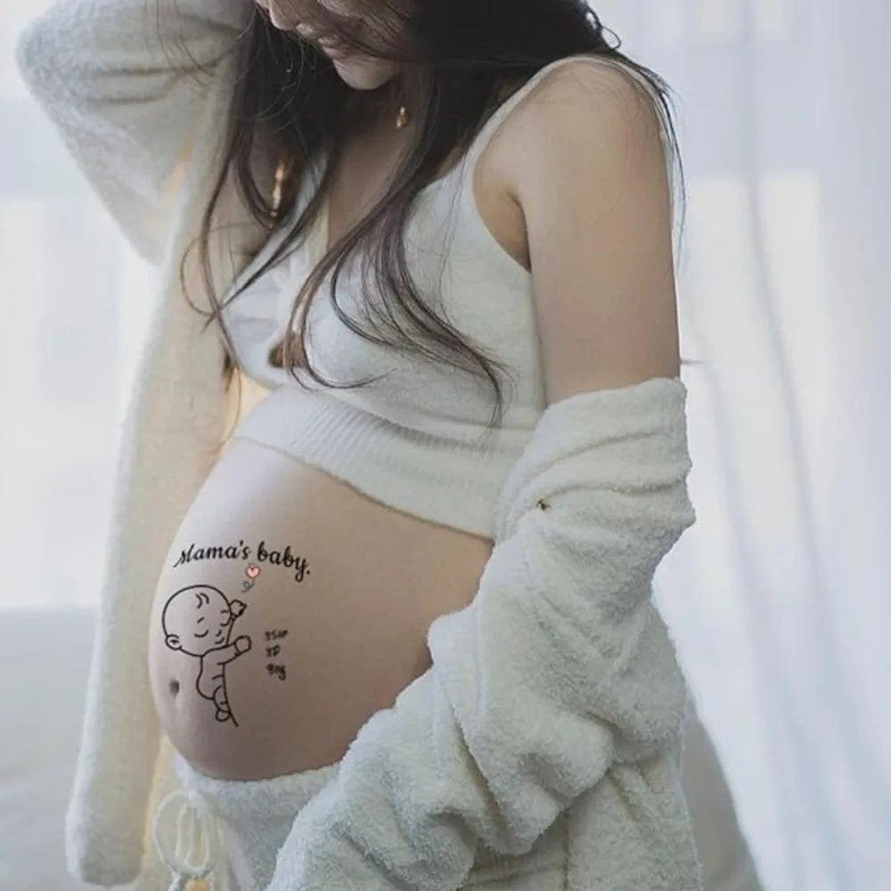 CARGEN ملصقات الأمومة للحمل والصور الذاتية احتفالات الحمل هدايا الأزواج أبي الأمهات الأطفال صور الأمومة #3