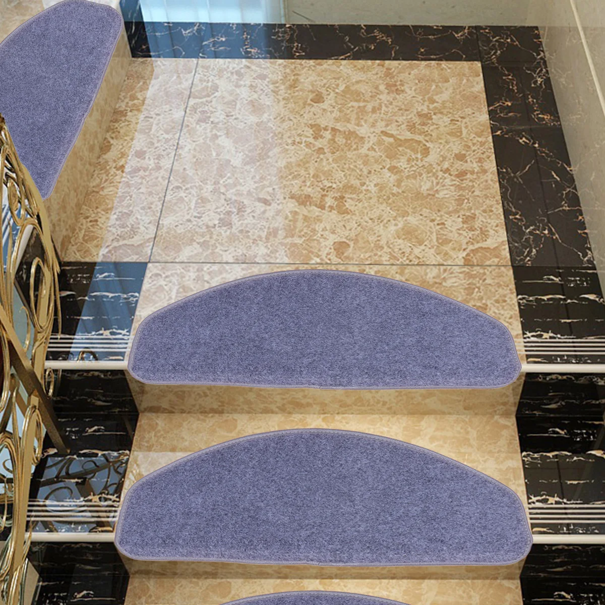 

Non slip Stair Mat Durable Washable Reusable Stair Step Carpet Self adhesive Anti Slipping Tread Mats For Home Hotel Stairs