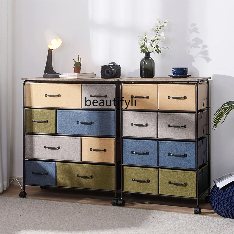 

American Retro Storage Cabinet Drawer Storage Living Room Wall Cabinet Bedroom Clothing Organizing Cabinet