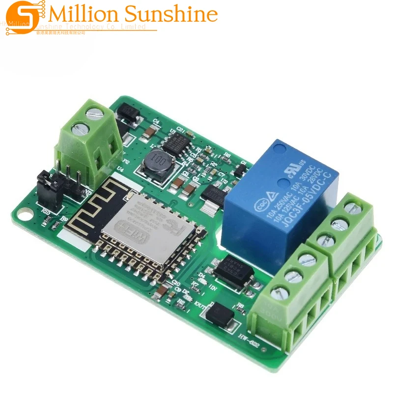 ESP8266 ESP-12F Module 1 Channel Relay Shield Overcurrent Protection Wi-Fi Network Relay Module 10A DC 7-30V
