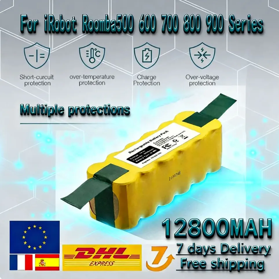 Nueva batería recargable Ni-MH de 14,4 V y 3500 mAh para aspiradora iRobot Roomba 500 550 560 600 650 700 780 871 880 900 R3