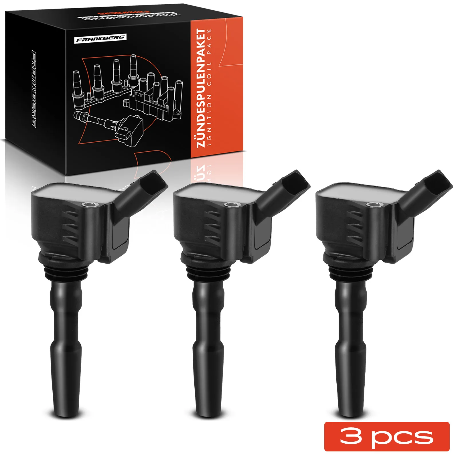 Module d'allumage 3x Frankberg, bobine d'allumage pour VW Golf Sports van VII Variant Passat T-Cross Caddy Alltrack MPV Load UP Tiguan C1845