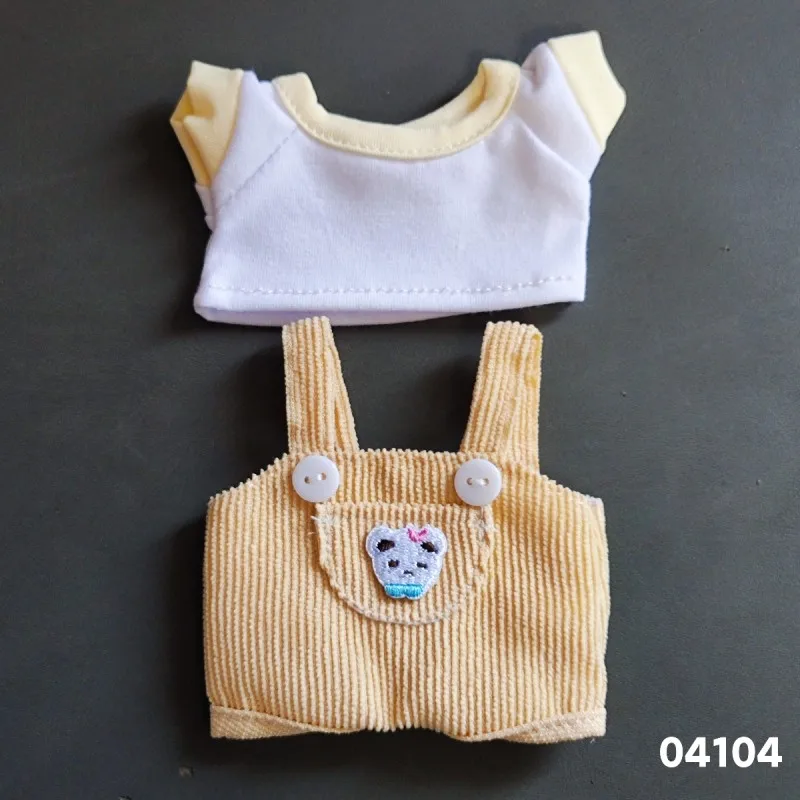 Ropa de 17cm para Labubu, conjunto de pantalones y sudadera con capucha a la moda, ídolo coreano, accesorios de ropa para muñecas DIY, juguete para regalo, riñonera