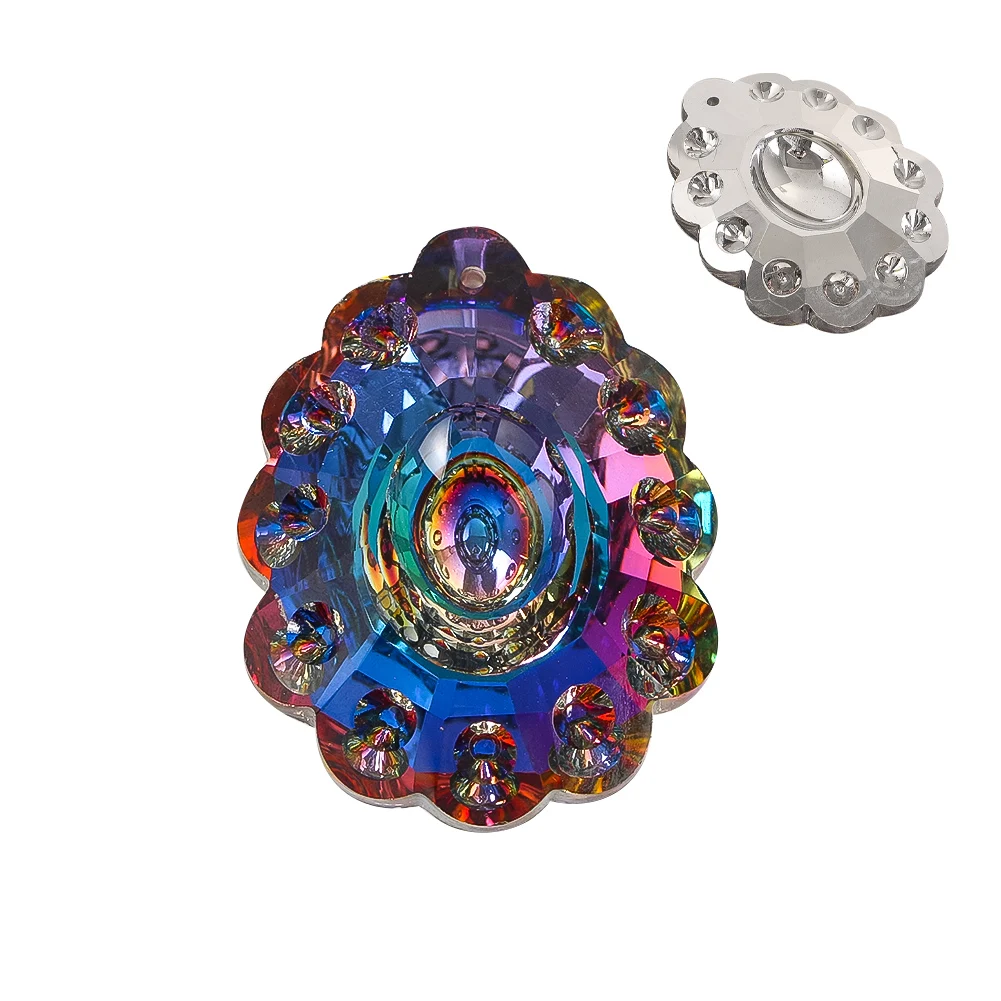 

63mm Crystal Peacock Opening Screen Suncatcher Pendant Rainbow Maker Sunshine Hanging Magical Light Display Windows Garden Decor