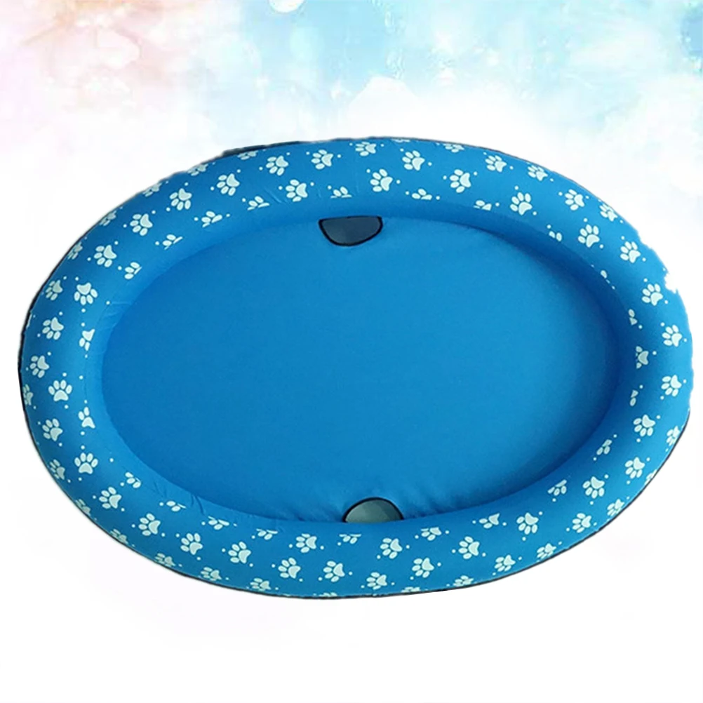 Piscina para animais de estimação flutua inflável flutuante fileira natação pequeno cão água brinquedo esteira bebê