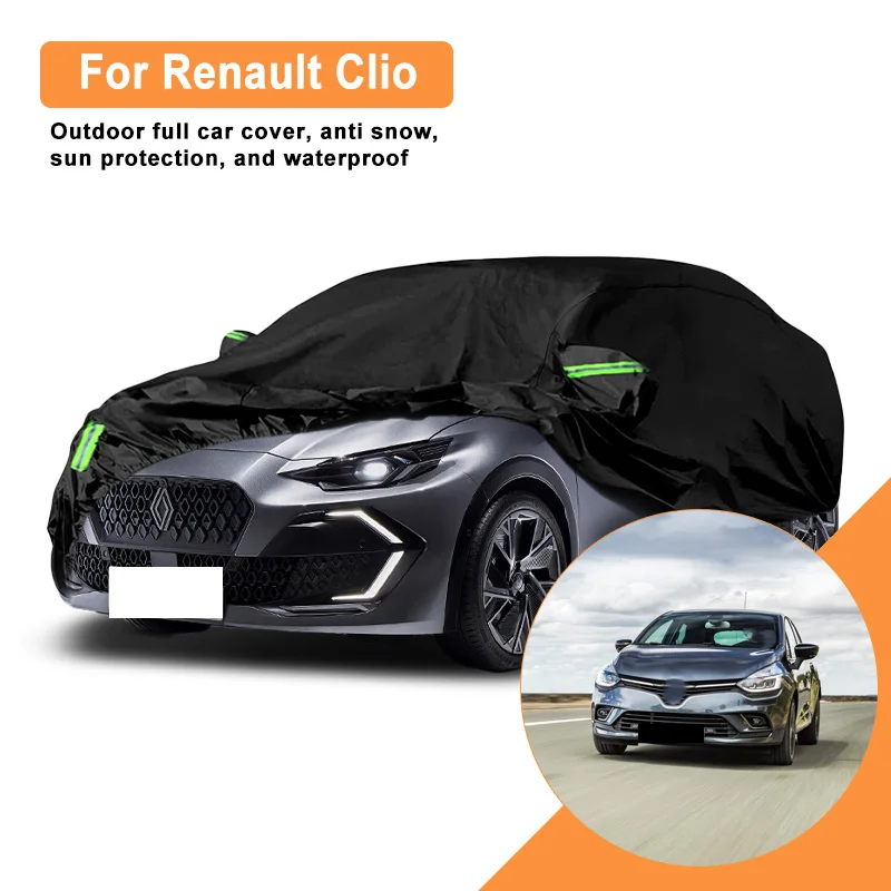 

Full Car Cover for Renault Clio Outdoor Use - Waterproof Snowproof Sunshade, Winter & Summer Auto Protection Accessories