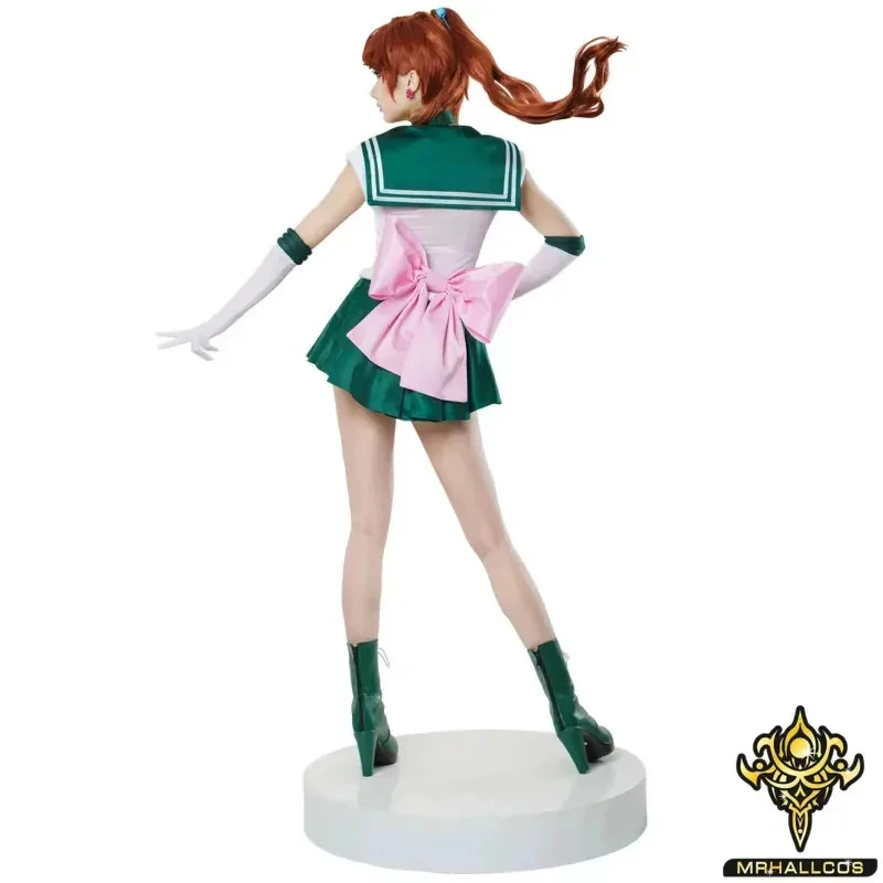 MRHALLCOS Anime Cosplay Sailor Jupiter Makoto Kino Moon Crystal robe tenue costume fête d'Halloween enfant adulte Wome8Ji ZanCos