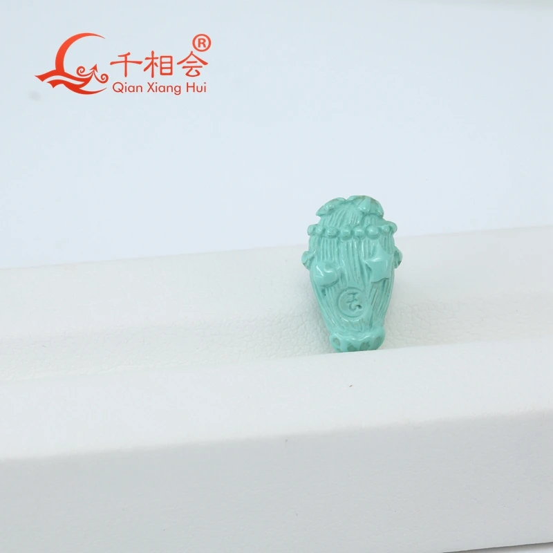 

5.5ct Natural Turquoise blue color Carving Mermaid Decoration Gifts Loose Gemstone GTC certificated