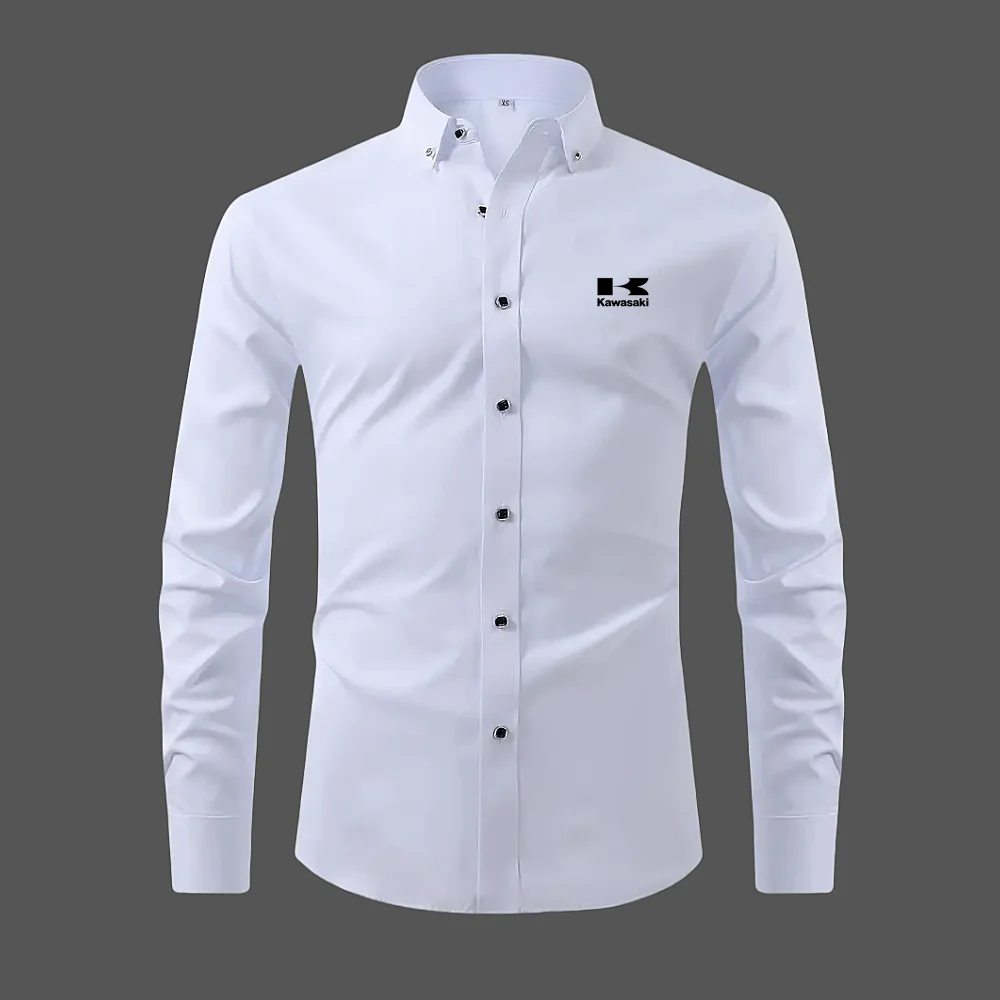 

New long sleeved casual men's shirt, high-quality business formal long sleeved shirt, suitable for social and casual wear