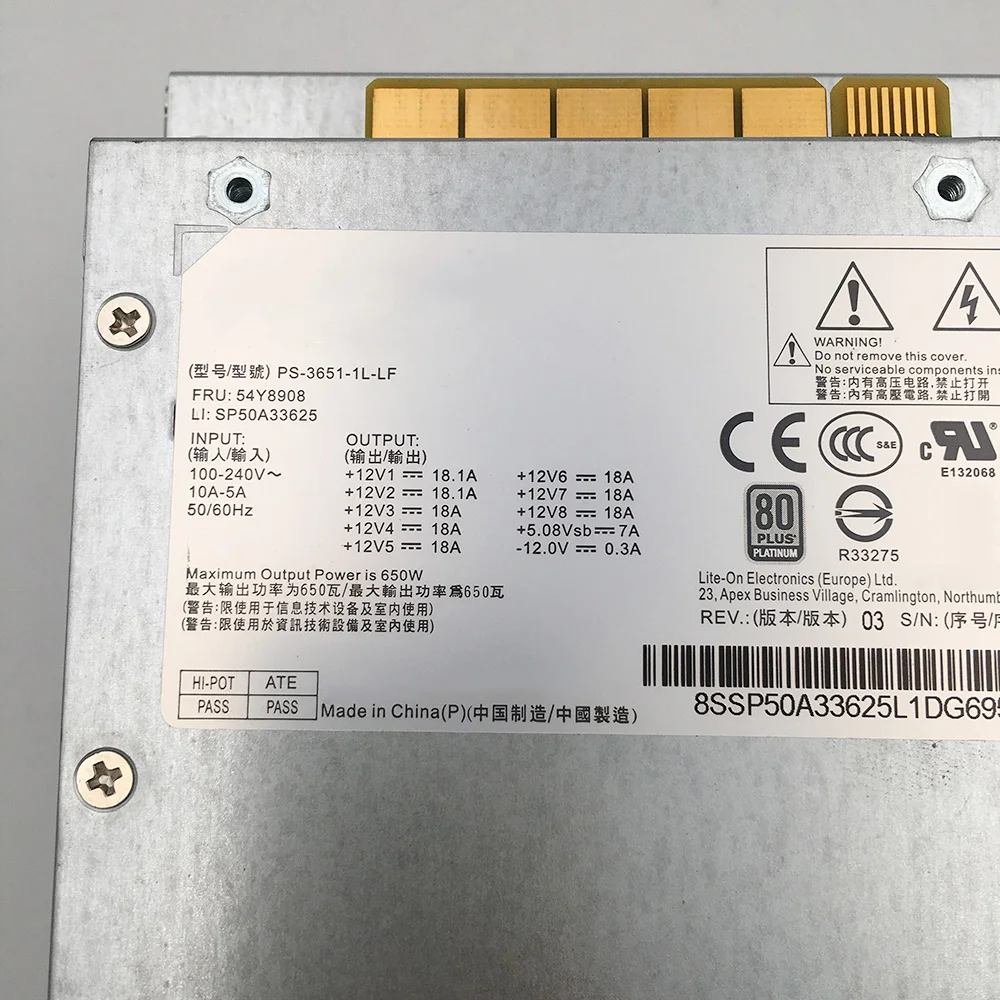 For Lenovo P500 P510 P700 P710 650W Workstation Power Supply Durable