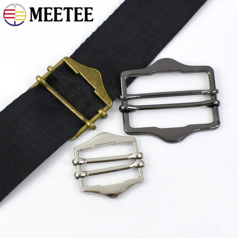 4/10/20Pcs 20-40mm Metal Belt Buckle Double Pin Tri-Glide Clasp Bag Strap Adjustment Webbing Slider DIY Hardware Accessories