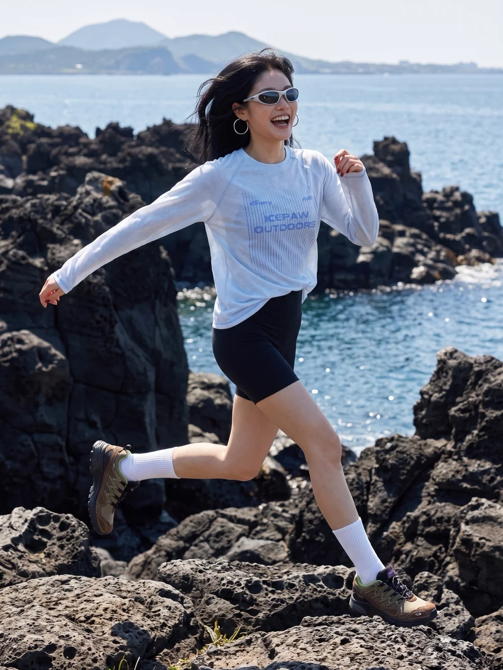 Lycell Long Sleeve Fitness T-Shirt Women's Summer Cool Feeling Outdoor Climbing Quick Dry Shirt Breathable Sportswear Citywalk