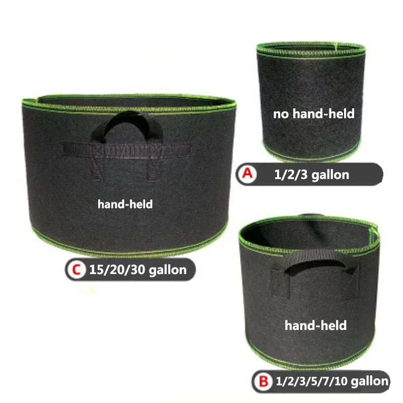 1 5 10 gallon Tree Pots plant Grow Bags home supplies fabric planting garden tools jardin growing bag vegetables