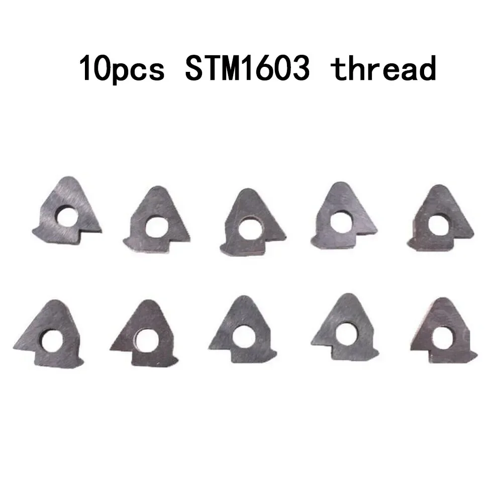 Tool Pad CNC Turning Tool Holder Threaded Tool Tungsten Steel 10pcs High Strength Impact Resistance Lightnes Silver