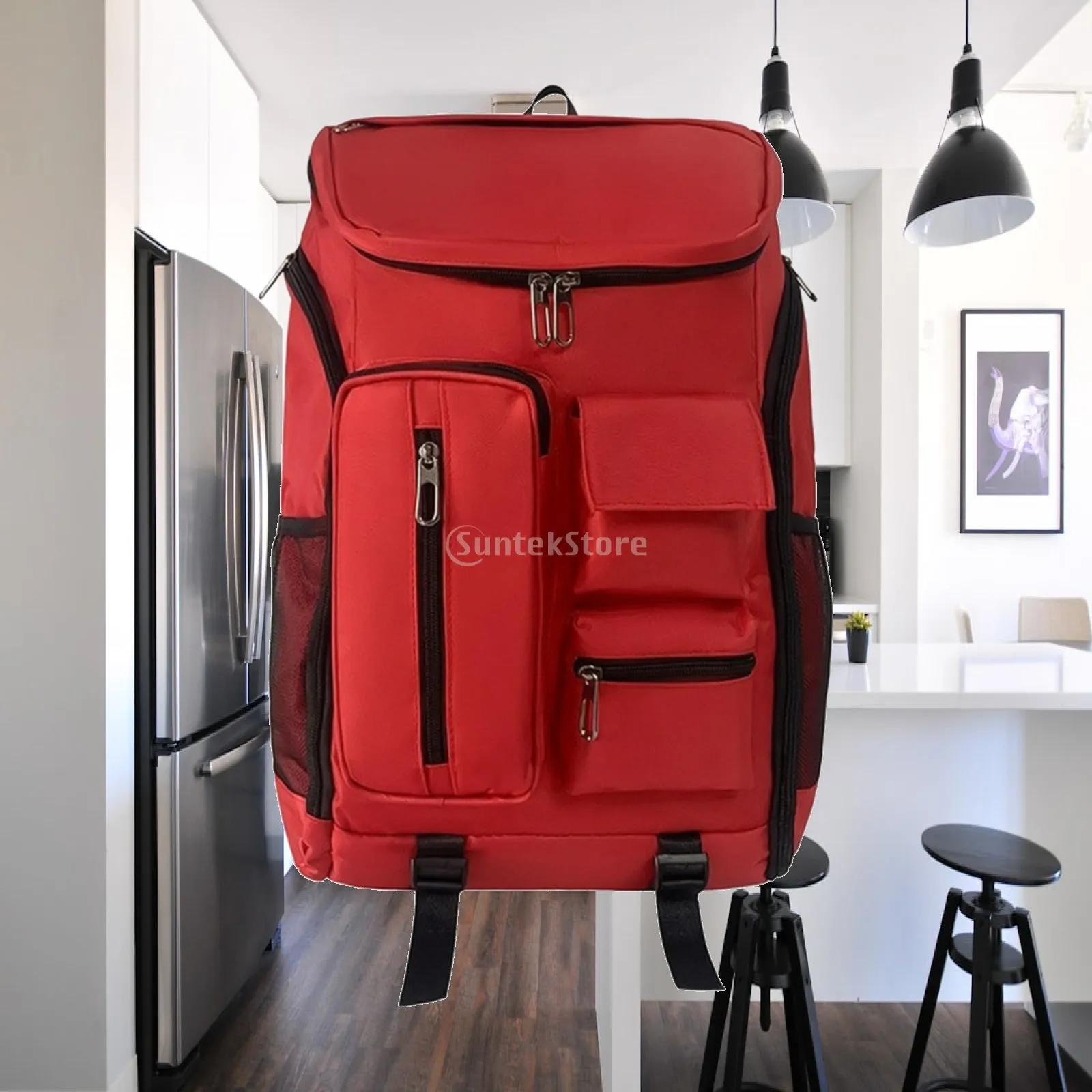 Structured Sports Backpack Adjustable Shoulder Straps Small Capacity Sports Backpack Daypack Compact Travel Bag Multi-Pocket