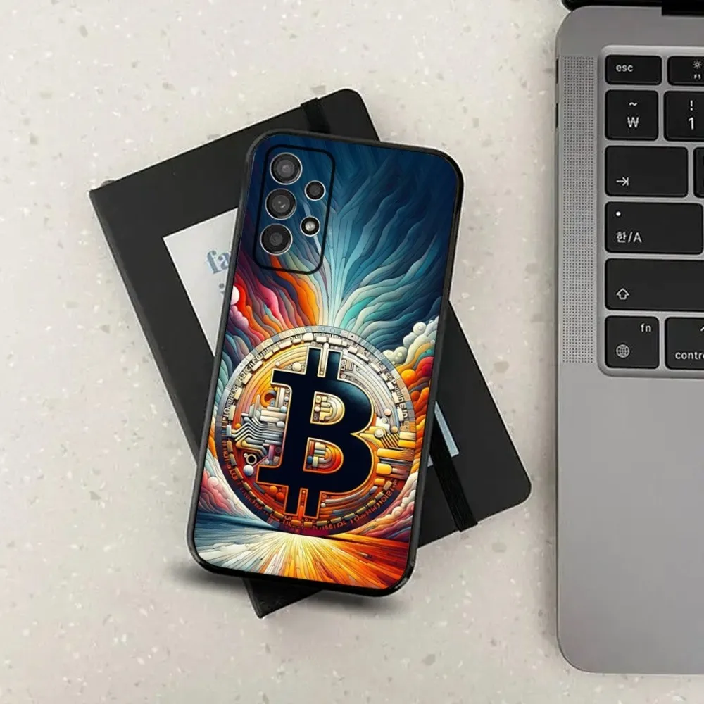 Accept Bitcoin Phone Case For Samsung S24,S21,S22,S23,S30,Ultra,S20,Plus,Fe,Lite,Note,10,9,5G Black Soft Cover