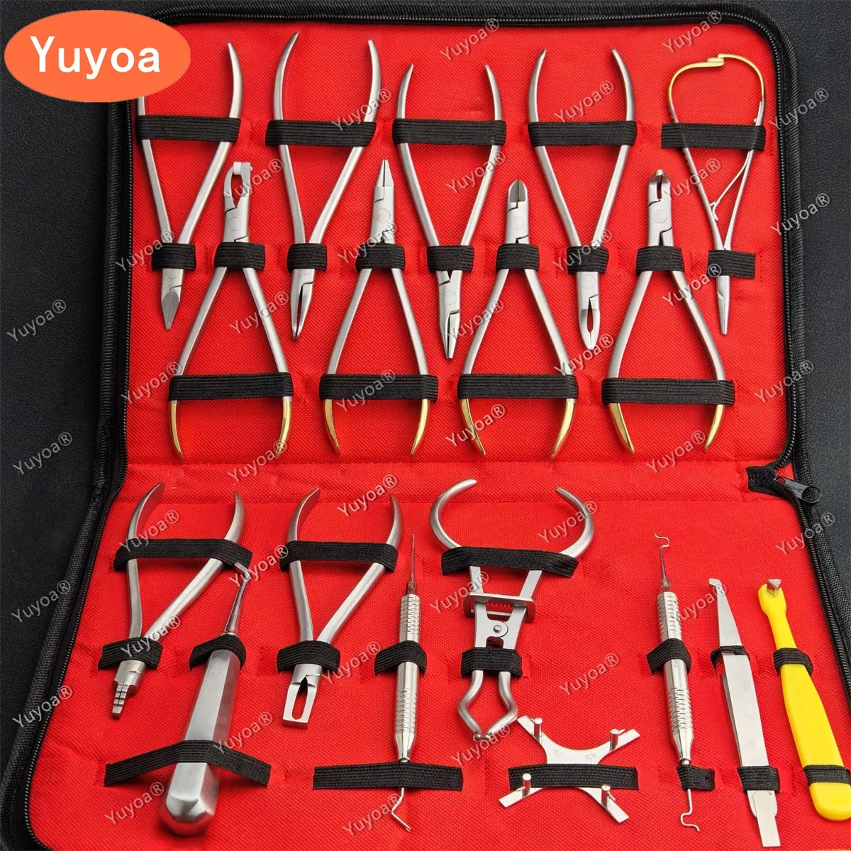 18pcs/set Orthodontic Forceps Pliers Dental Distal End Cutter Plier Bracket Brace Remover Plier Dentist Instruments Tools