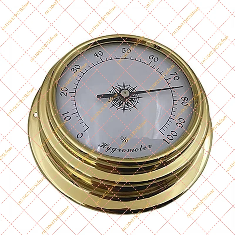 Marine Boat Barometer Clock Thermometer Hygrometer Set | Vintage Brass Wall Mount Weather Station Kit for Yachts & Cabins