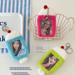 Kawaii Juice Cup Design Card Holders For Kpop Girls 3inch Keyring Idol Card Protect Cover