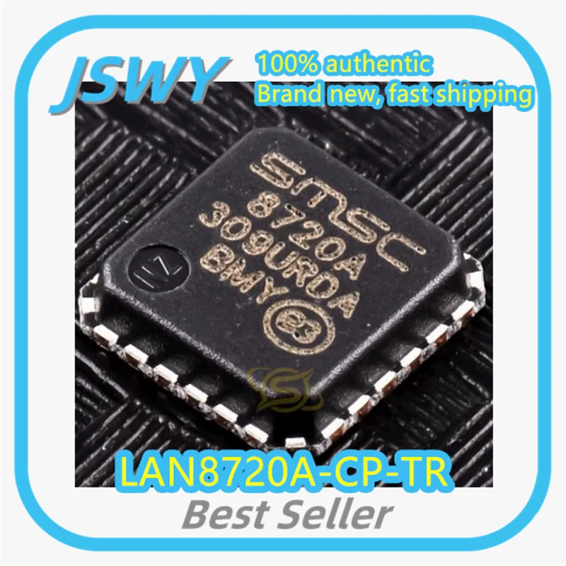 (10/50pcs) LAN8720A-CP-TR LAN8720  Silkscreen 8720A QFN-24 Ethernet IC Chip Brand New Genuine Bestselling Electronics