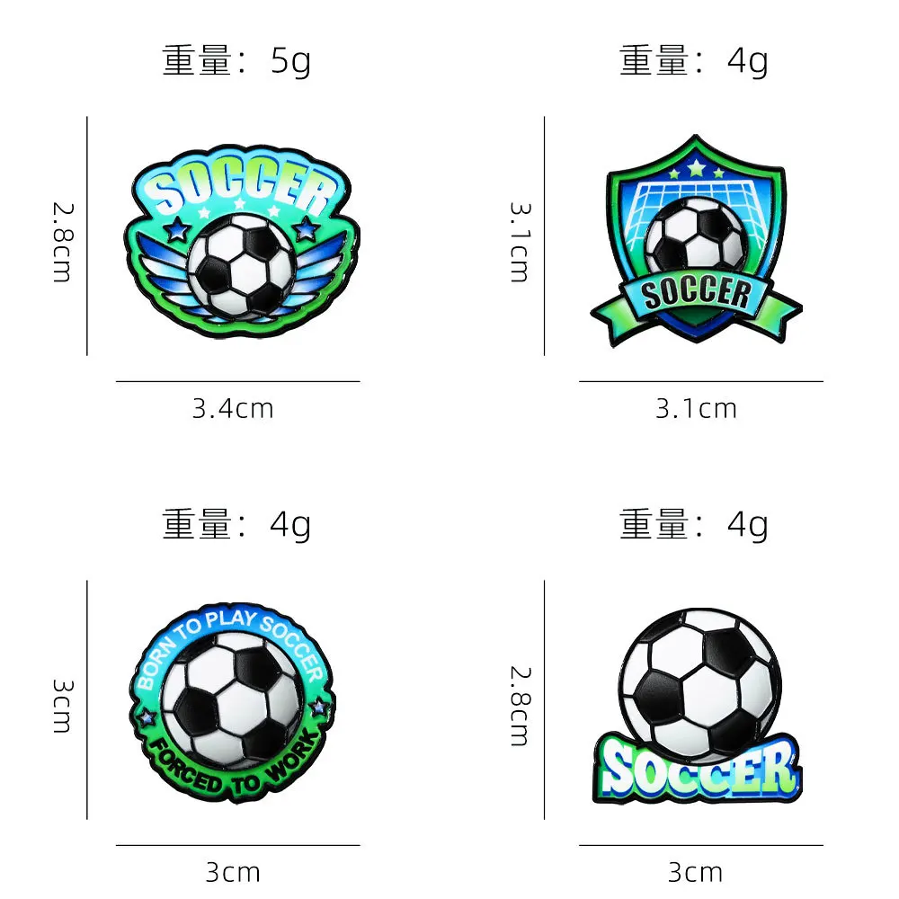 Cute Cartoon Soccer Pin Enamel Pins Cartoon Badge Lapel Pins for Jackets Bags Backpacks