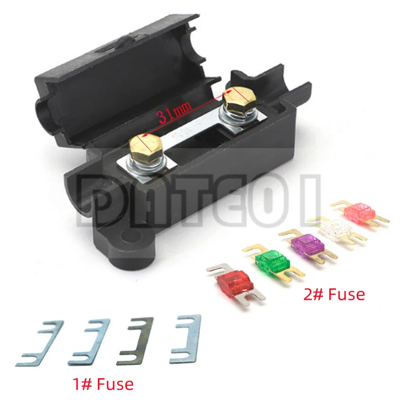 DIY Motor Home Modified Parts Circuit Line Flame Retardant Parking Fuse Box  On-Board Single Channel Large Current Fuse Holder