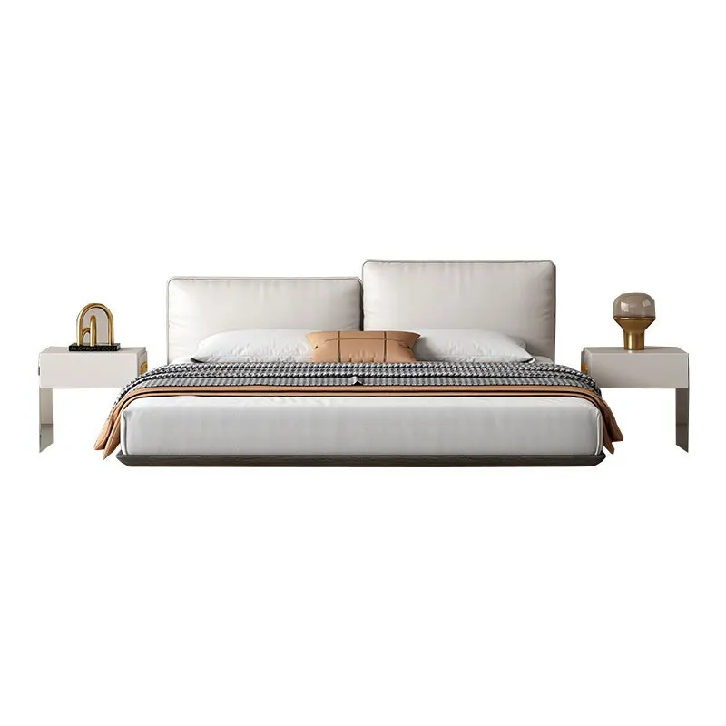 

Italian minimalist leather bed
