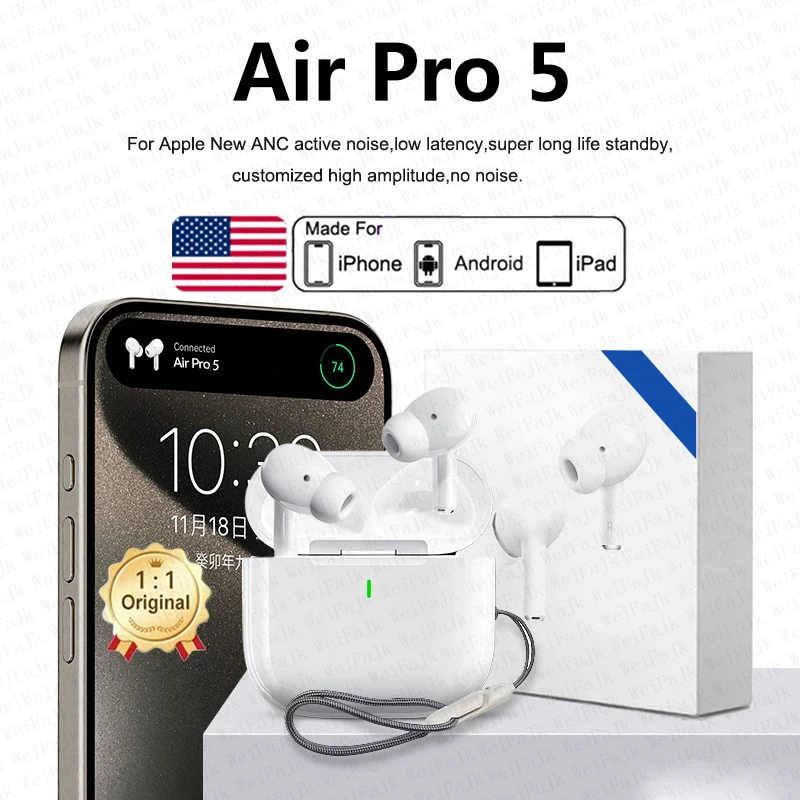 UOJSJK Pour Apple AIRP0DS-PR0 D'origine Sans Fil Bluetooth Écouteurs Dans L'oreille Écouteurs Sport Antibruit Casque Pour Xiaomi iPhone Casque