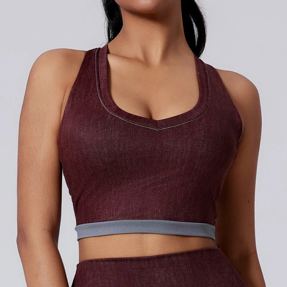 

Outside Sports Underwear Yoga Tank Top Fitness Training Shockproof Yoga Vest Pilates Women Clothes Gym Running Workout Sport Bra
