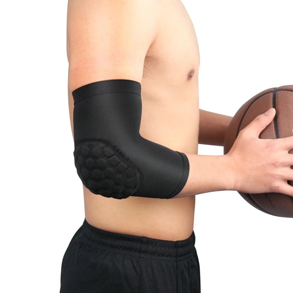 1 PC Sports Elbow Support Sleeve Honeycomb Paded Arm Joint Protector Breathbable Elbow Pads Cycling Running Basketball Arm Guard