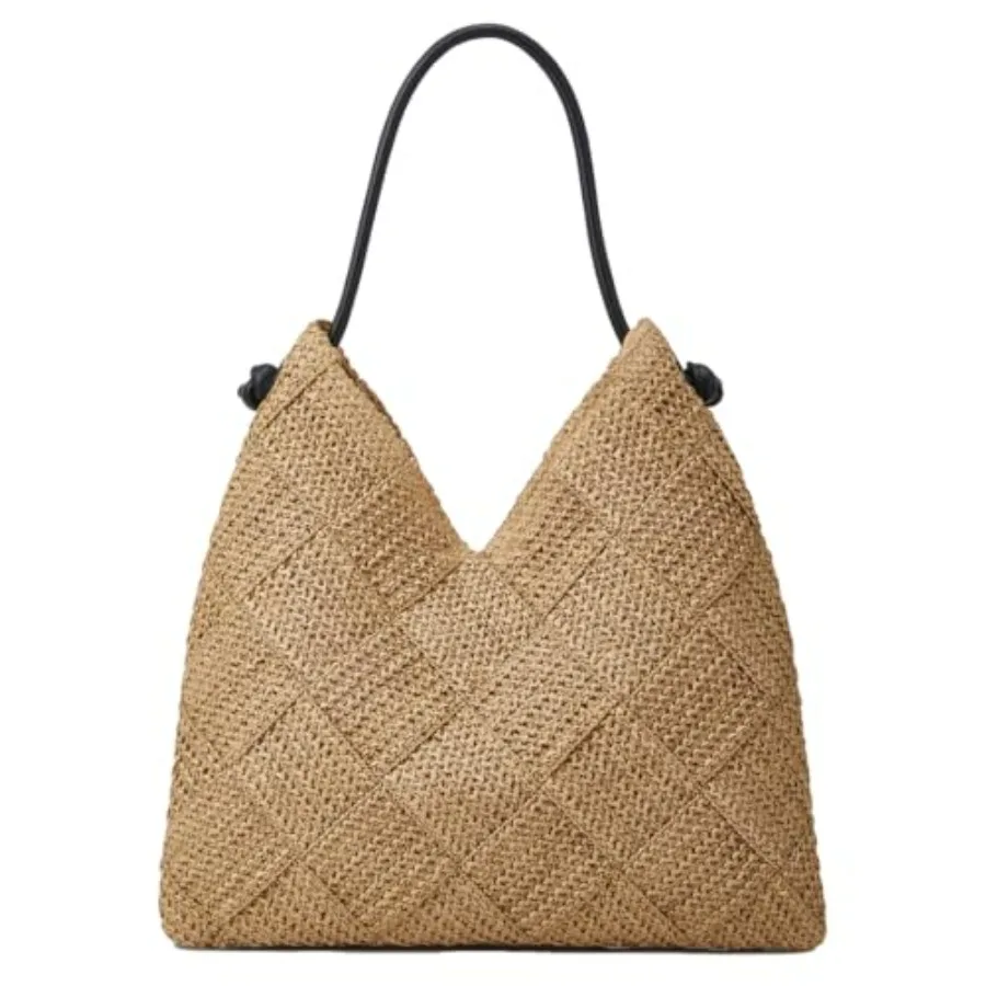 Woven Hobo Bag for Women Straw Beach Tote Handbag Stylish Shoulder Bag Large Capacity Purse for Travel Vacation
