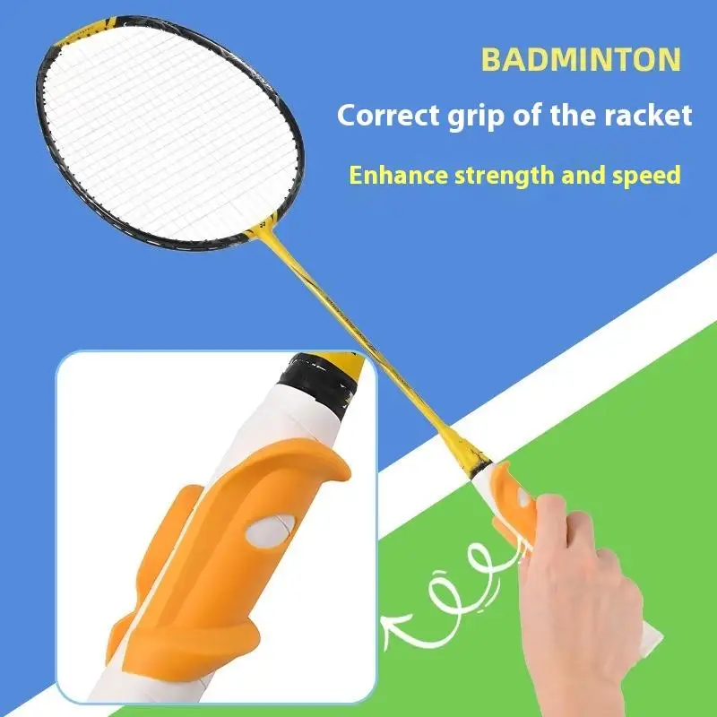 PP Badminton Grip Aid Verbeter de vaardigheden Universele Tennisracket Grip Assistance Badminton Racket Houdingscorrectie