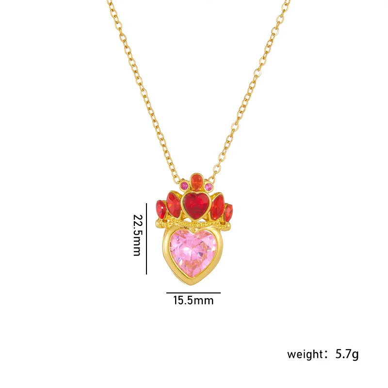 SOAR EAST Powder Love collana Light Luxury Pendant clavicola Chain per le donne Fashion Trendy Jewelry Accessories regali per feste