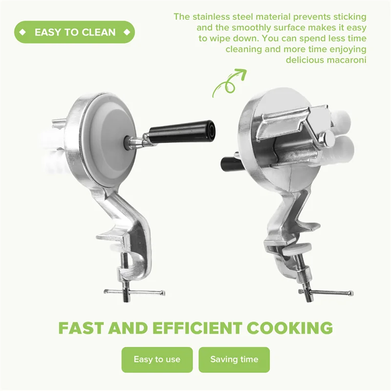 

ABSS-Manual Macaroni Maker Portable Hand Cranking Noodles Pressing For Authentic Italian Pasta 1 PCS