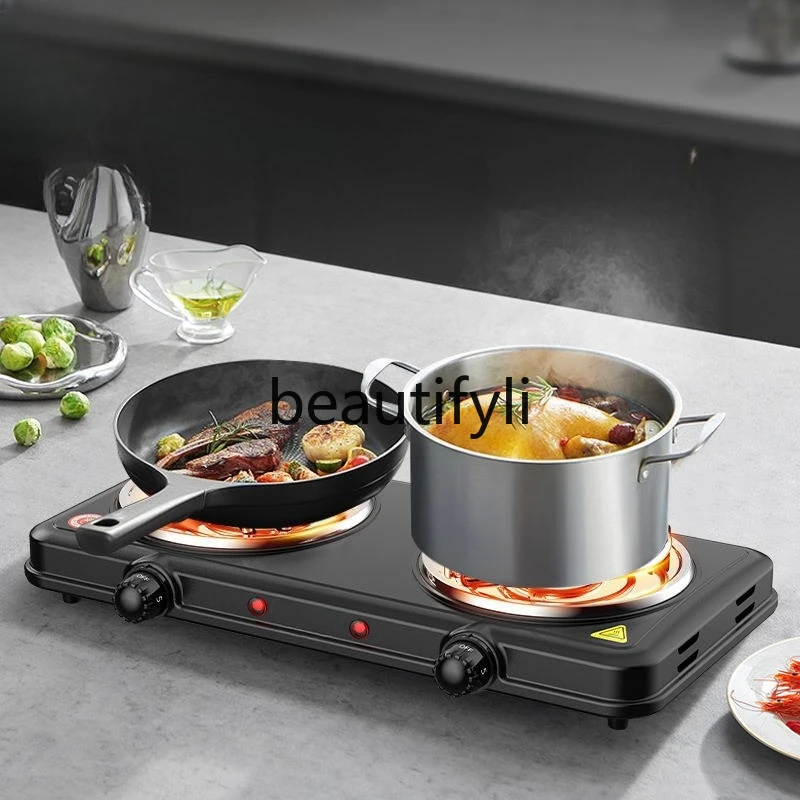 

Electric Stove Adjustable Temperature Household Multi-Functional Double Pot Electric Stove Cooking Stove