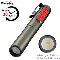 2in 1 Energy-saving Pen light White Warm Led Lamp Medical First Aid Penlight USB Rechargeable Work lighting Detection Flashlight